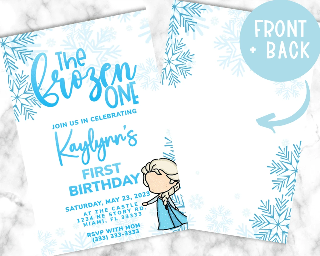 Frozen baby first birthday invitation | baby first birthday ideas