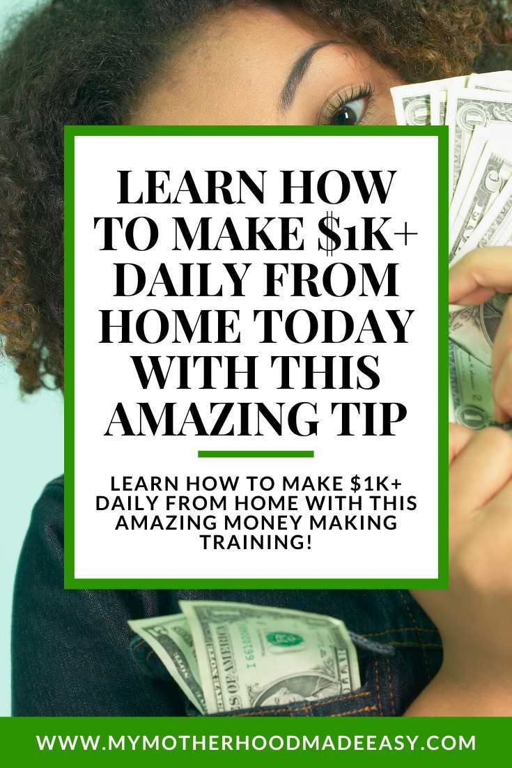 Learn how to Make $1k+ Daily from home today With this amazing tip | Make Money From Home