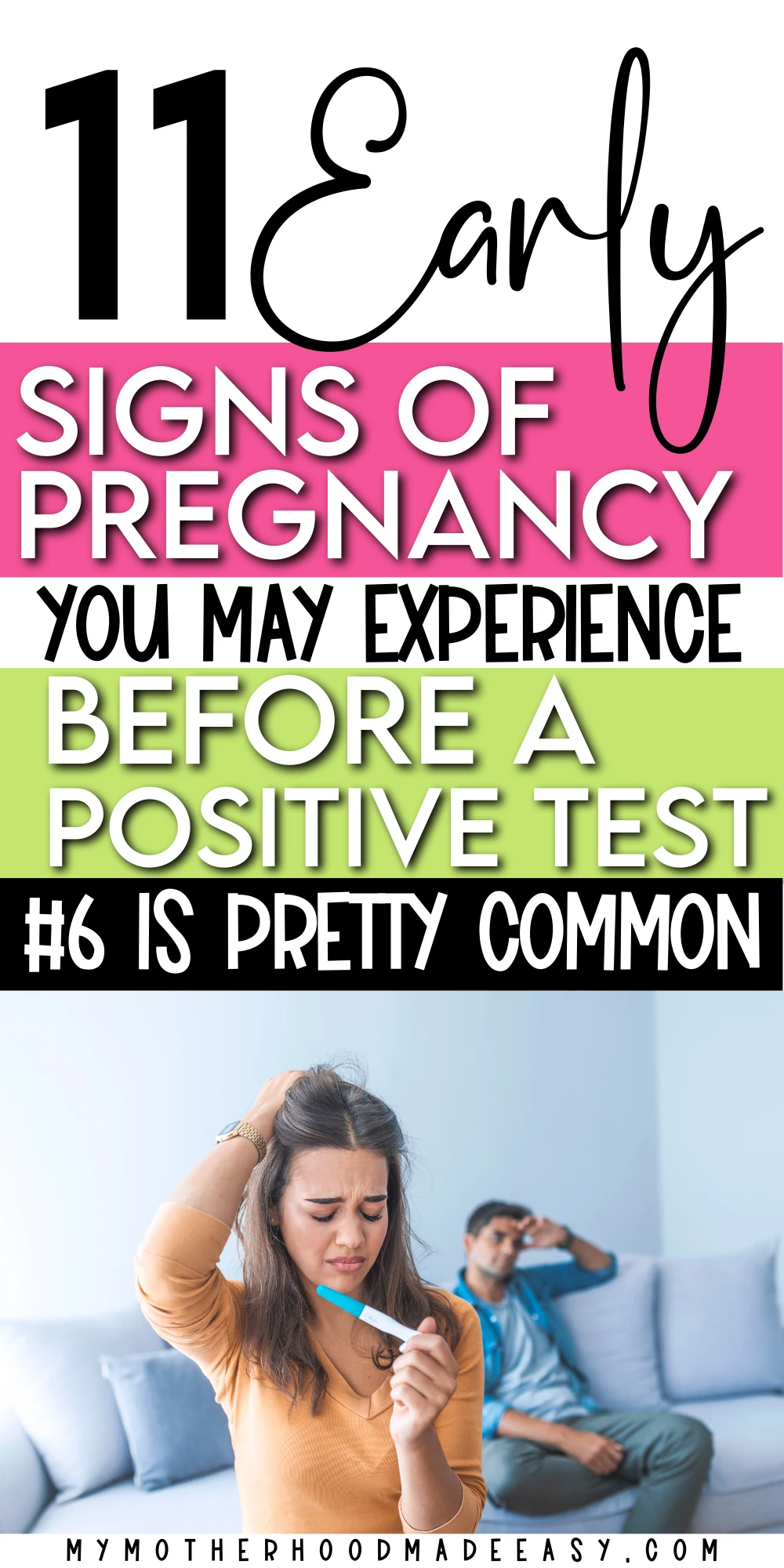 early signs of pregnancy before positive test