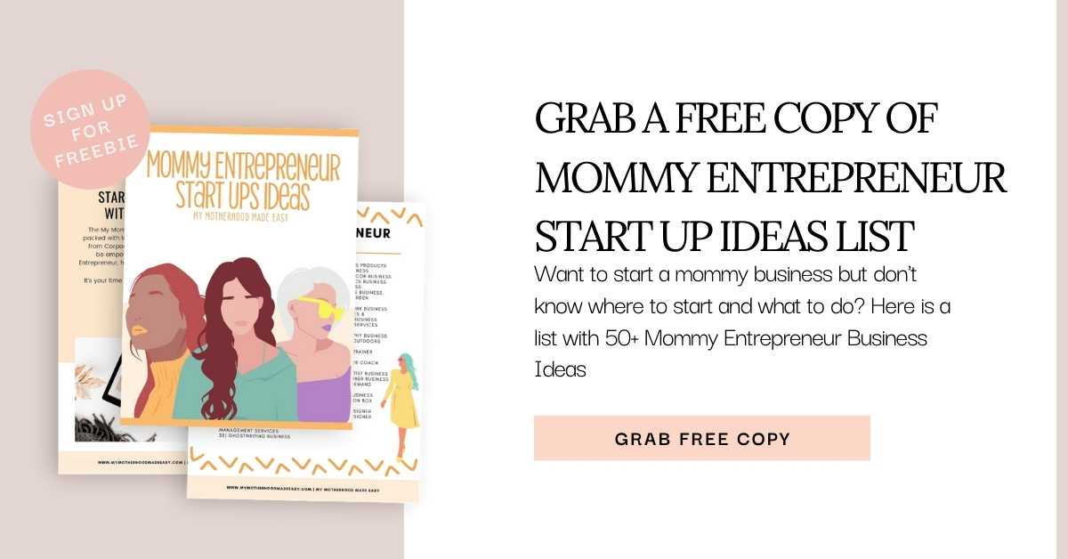 Mommy Entrepreneur Start Up Ideas Freebies | work from home | stay at home mom | money with computer | Money Making Ideas for SAHM