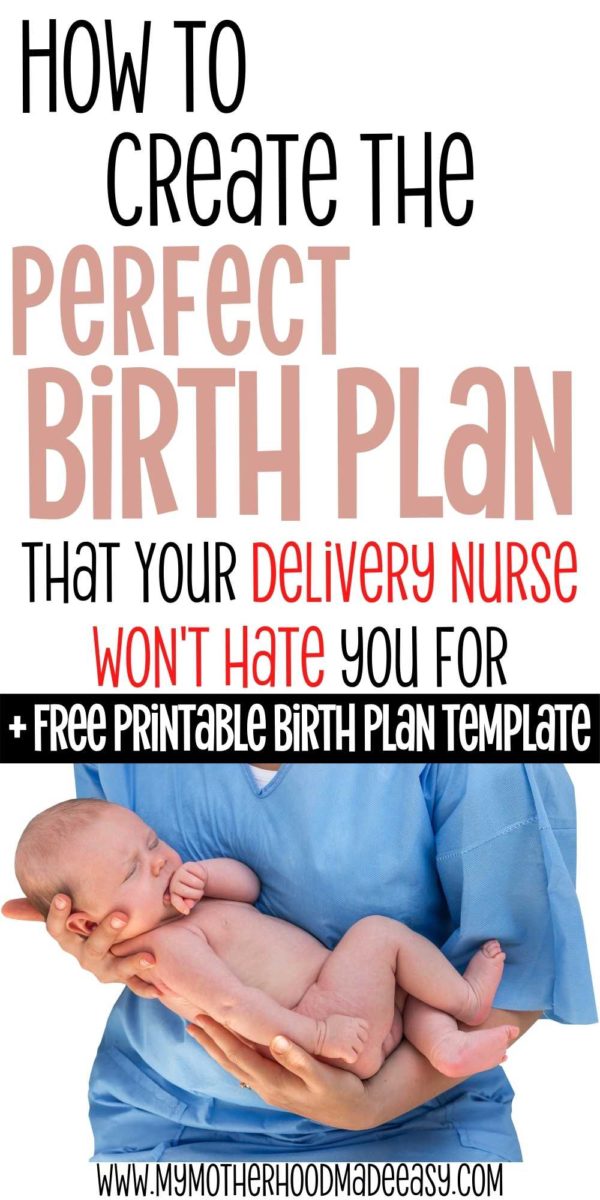 How to Create a Birth Plan As a First Time Mom [+FREE Template] – My ...