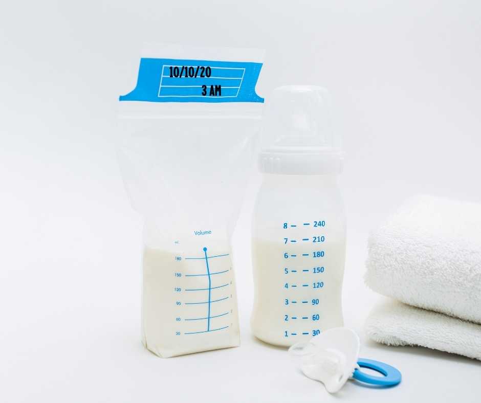 pump breast milk -baby hack