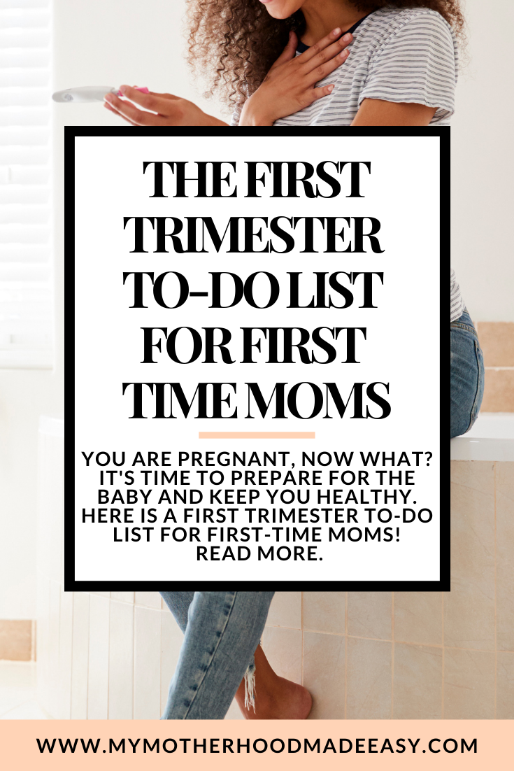 first trimester to-do list for first-time moms
