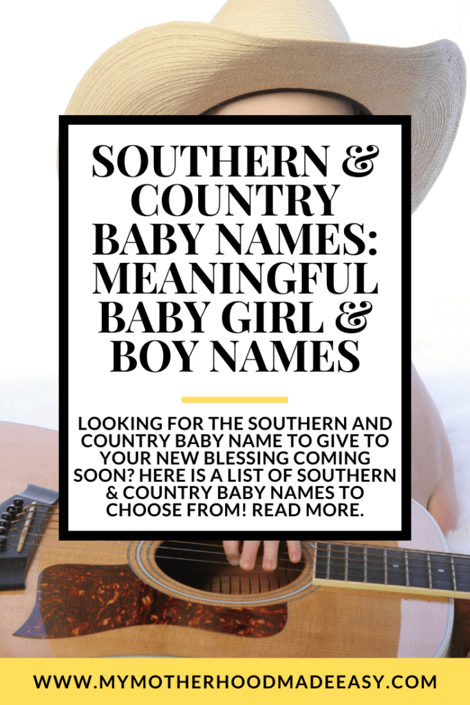 Southern & Country Baby Names: Meaningful Baby Girl & Boy Names

Looking for the Southern and country Baby name to give to your new blessing coming soon? Here is a list of Southern & country baby names to choose from! Read more.