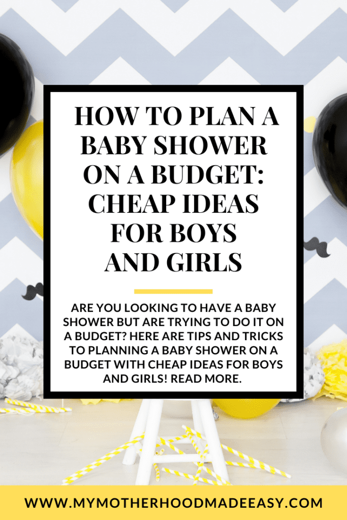 If you are looking to plan a cute baby shower on a budget, I have some awesome tips and tricks to help you get started planning for your budget baby shower. Included are cheap baby shower ideas for boys and girls, a baby shower list, the best baby shower favors on a budget, of course, baby shower snacks, and a baby shower checklist to help you plan out your cheap baby shower. Having an affordable baby shower, can help you stick with having a baby on a budget and who said cheap baby showers can’t be beautiful baby showers?