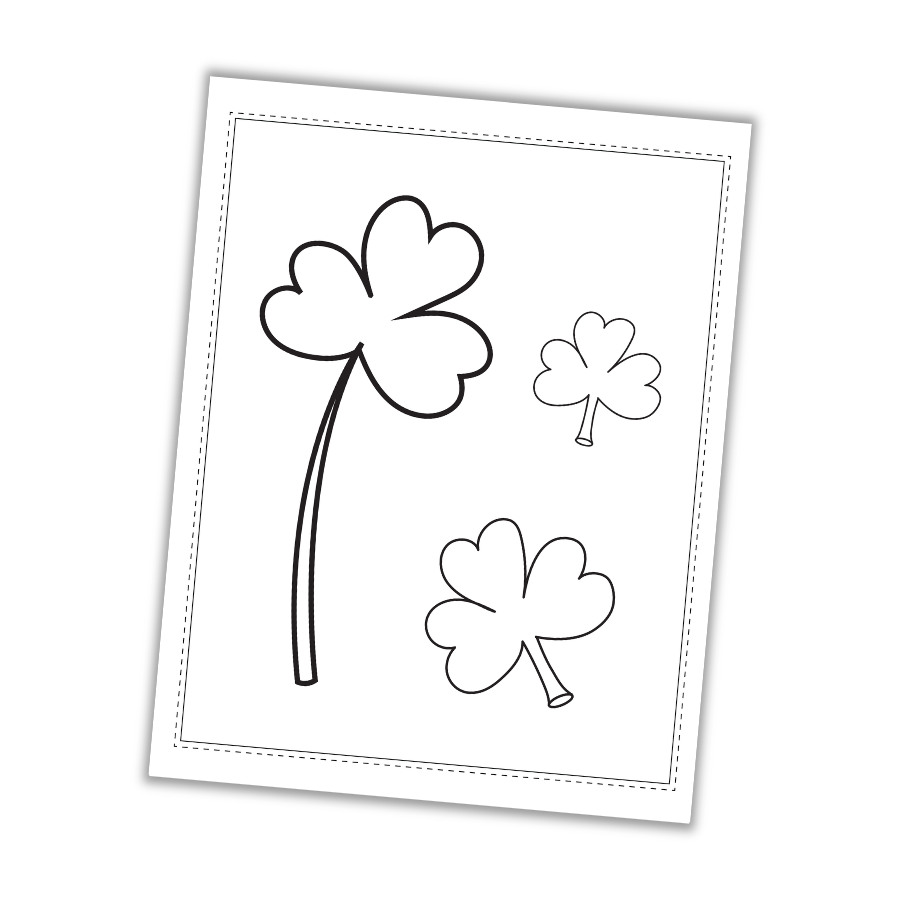 3 leaf clovers Coloring Page