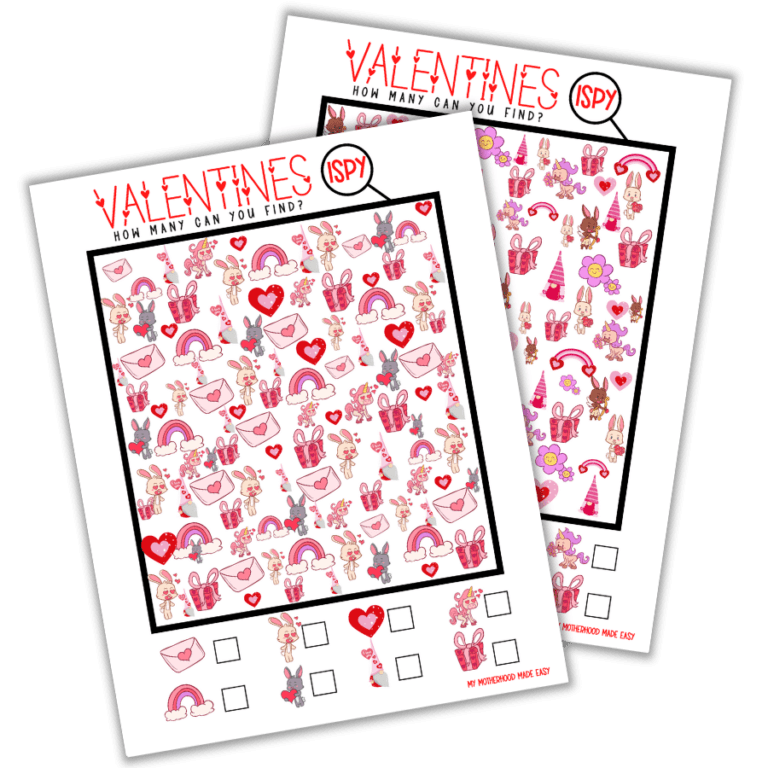 Free Printable Valentines Day Games for Kids PDF – My Motherhood Made Easy