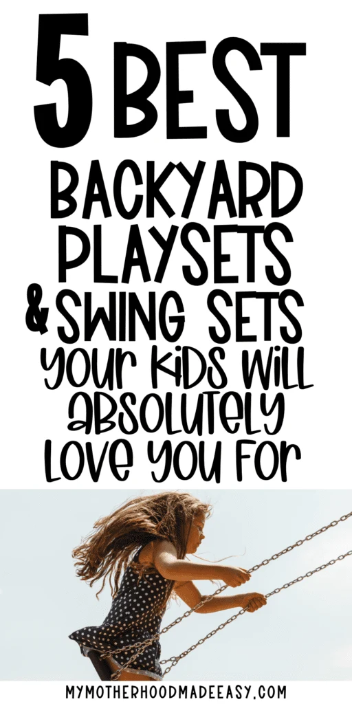 Are you looking for the best backyard playsets and Swingsets? Here are the 5 best backyard playsets & swing sets your kids will absolutely love! Read more. 
how to get kids outside and play. best backyard playground ideas. playground backyard. kids playground backyard. kids playground backyard ideas. backyard ideas playground for kids. kids playground ideas backyard fun. fun backyard ideas for kids playground. best swingset for kids. best backyard swingset for kids. best backyard playset for kids. kids outdoor play. 
