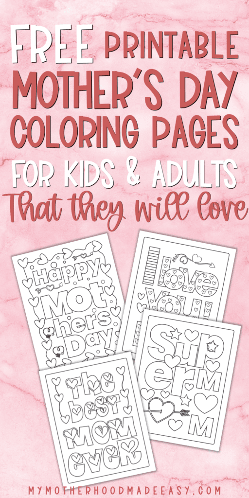 Mother’s Day coloring pages