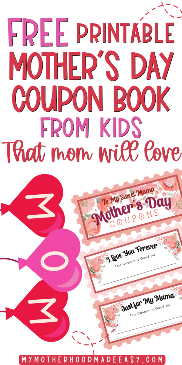 Free Printable Mother’s Day Coupon Book For Mom from Kids (PDF) – My ...