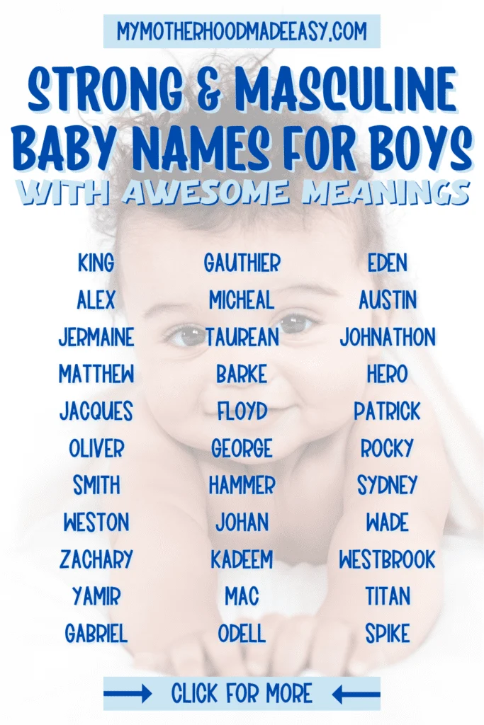Looking for the perfect baby boy name for your precious baby boy on the way? Here is over 237+ Baby Boy names to choose from! Read more of these awesome baby names for boys. So perfect you'll wanna snag the name for your baby boy! Strong + Cute baby names for boys. 