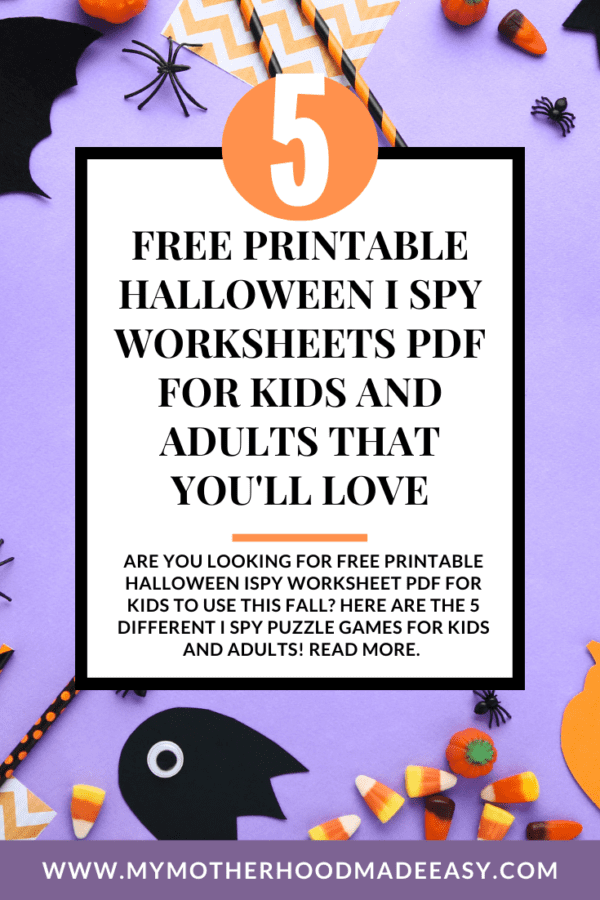 FREE Halloween I Spy Worksheets PDF (2022) – My Motherhood Made Easy