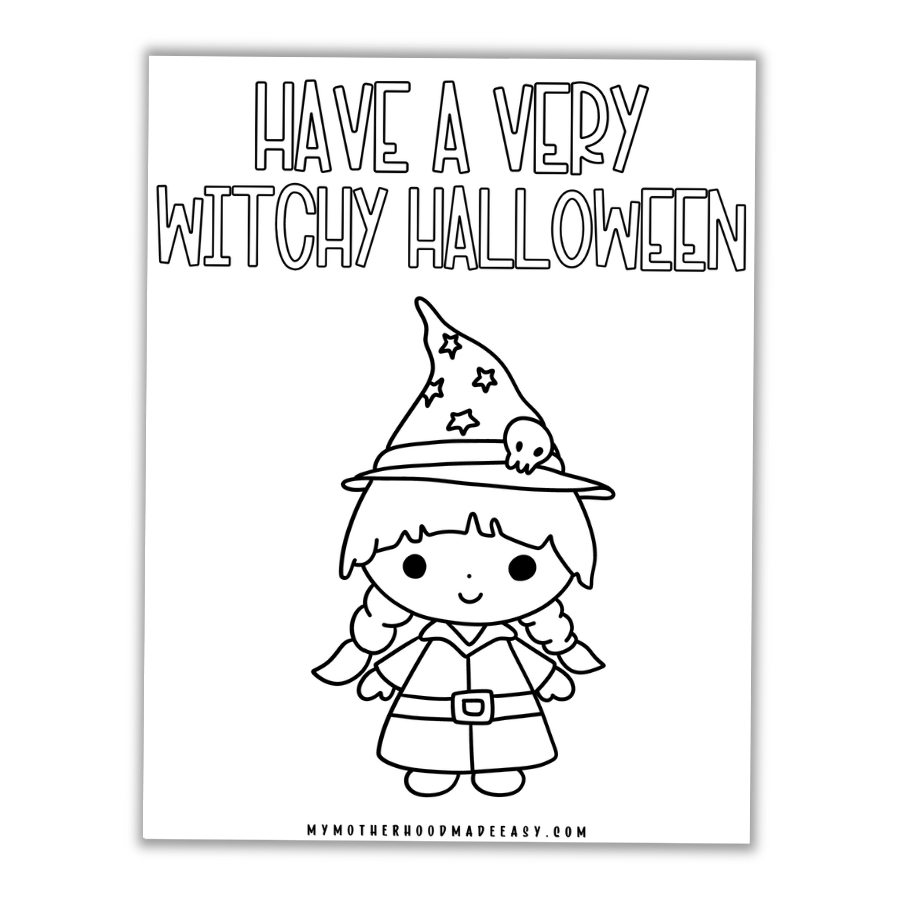 Witch, please! This Cute Witch Coloring Page is perfect for your little ones to enjoy during the spooky season. Featuring a cute witch with the words "Have a Very Witchy Halloween", this coloring sheet is sure to get your kiddos in the Halloween spirit. And the best part? It's FREE printable, so you can print it out again and again. So get those crayons ready and let the Halloween fun begin!