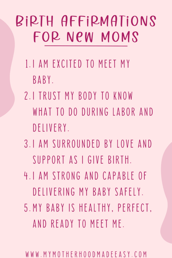 70 Positive Affirmations for New Moms: Pregnancy & Beyond – My ...