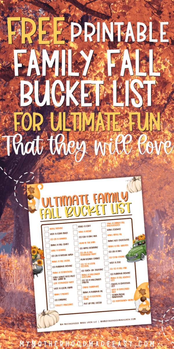 45 Fun Fall Activities for the Whole Family: A Printable Bucket List ...
