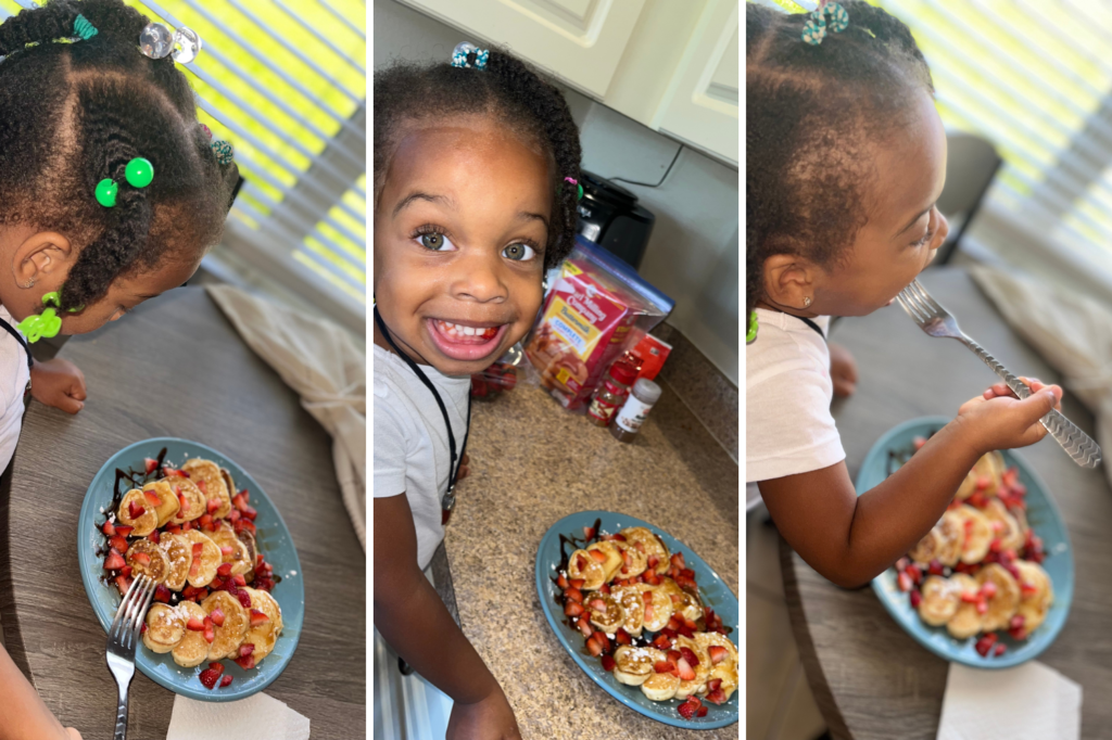 Looking for an easy, quick, yummy mini pancakes recipe that your toddler can make? Try our Yummy Mini Pancakes for Toddlers! 