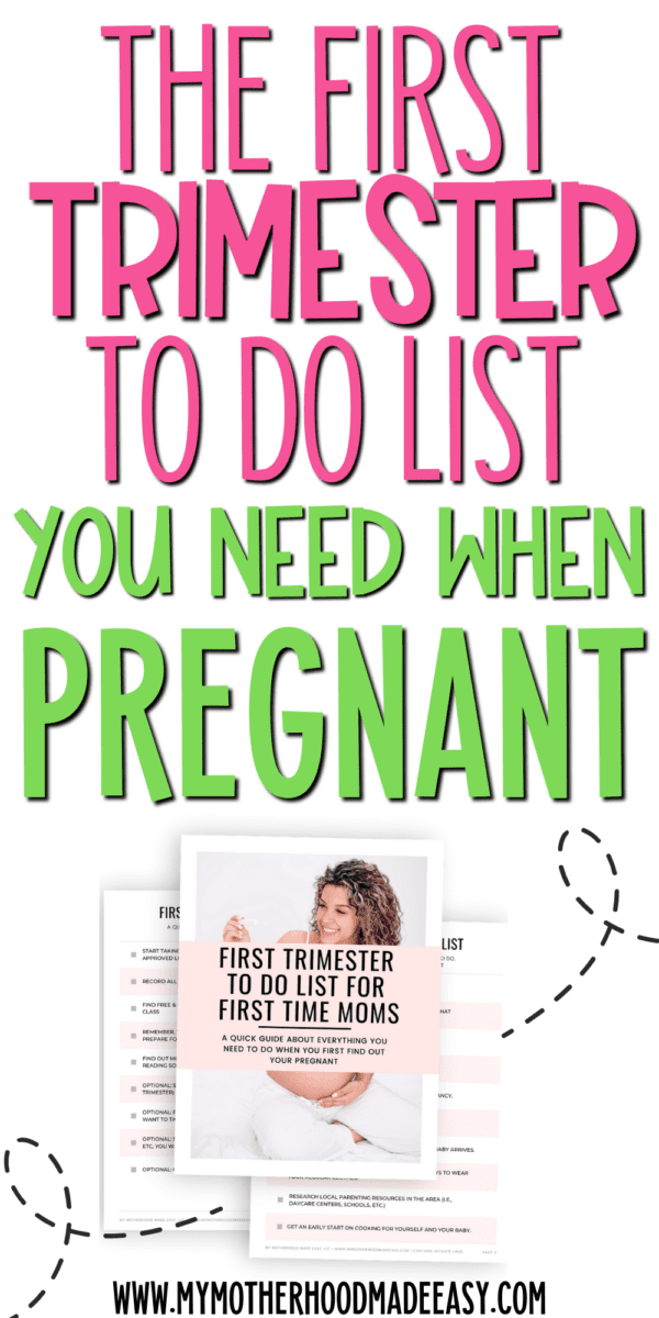 The First Trimester To-Do List for First Time Moms – My Motherhood Made ...