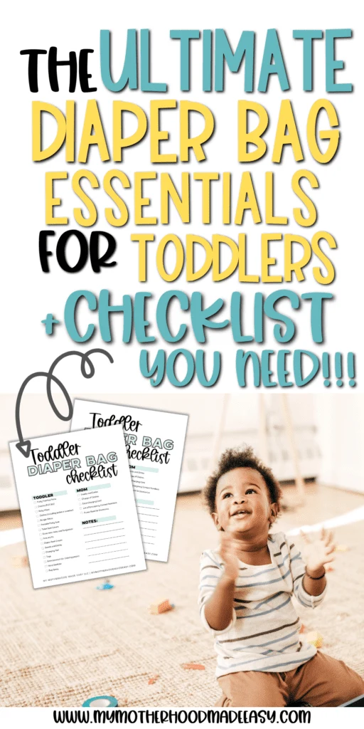 Wondering What to pack in your Diaper Bag for a toddler? Check out our Ultimate Diaper Bag Essentials for Toddlers list + Checklist PDF! Don't forget to grab our Free Printable Toddler Diaper Bag Checklist PDF!