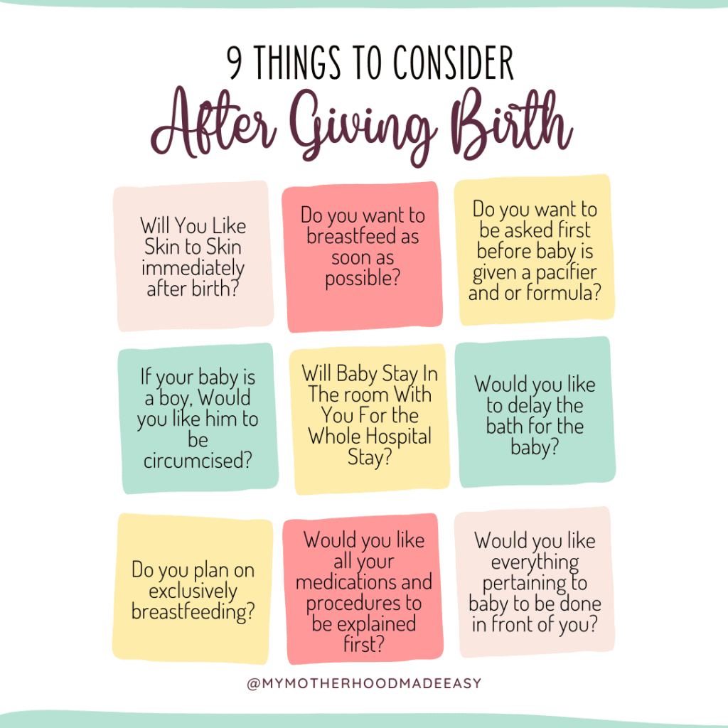 9 Things to Consider After Giving Birth