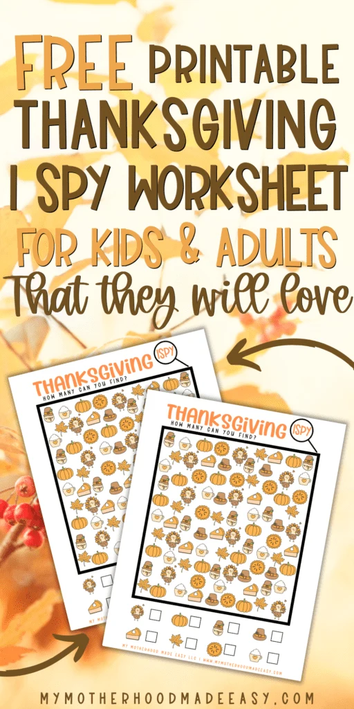 Are you looking for a fun thanksgiving activity? Try our FREE Printable Thanksgiving ISPY Worksheet PDF! Perfect for kids and adults! Read more. 