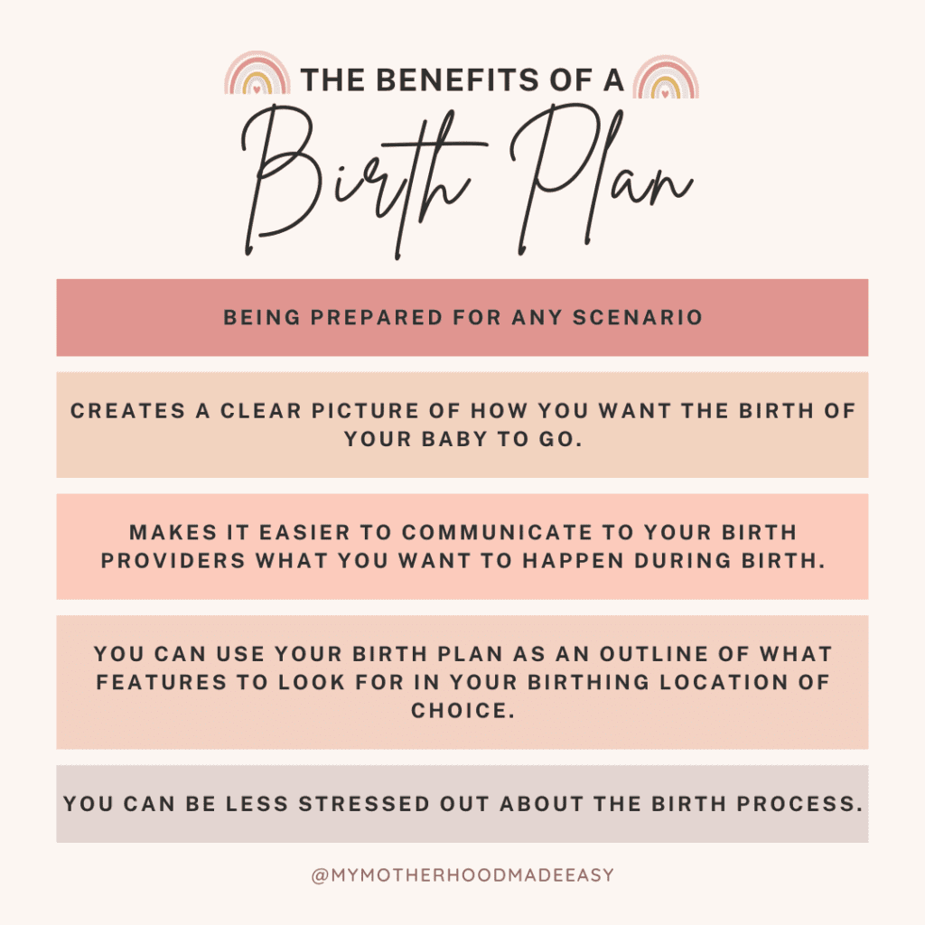 The Benefits of a Birth Plan