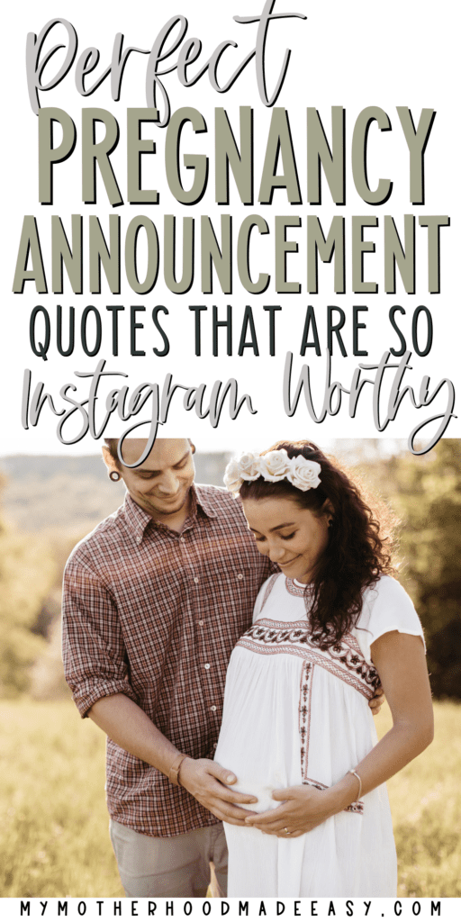 pregnancy announcement captions for Instagram