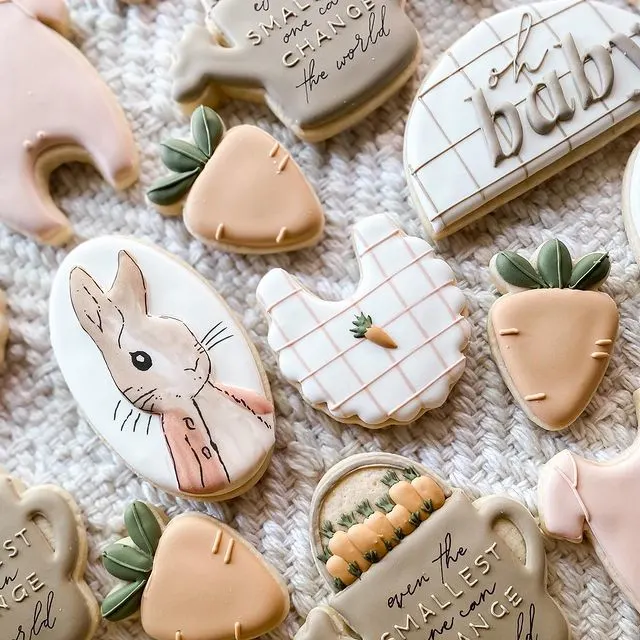 Peter Rabbit Baby Shower Cookies