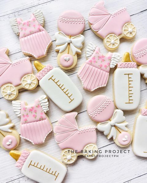 Simply Pink Baby Shower Cookies