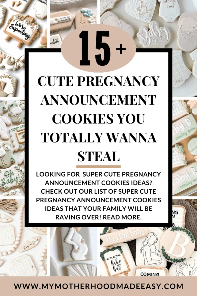 pregnancy announcement cookies