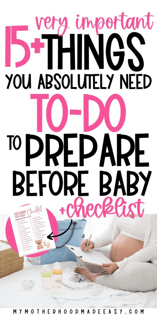 things to do before baby arrives + checklist