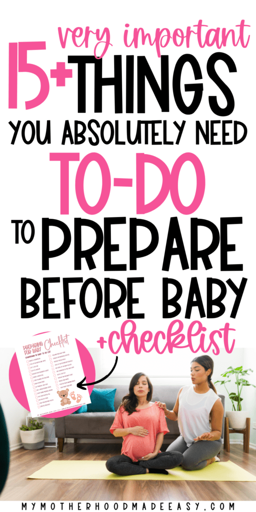 things to do to prepare for baby