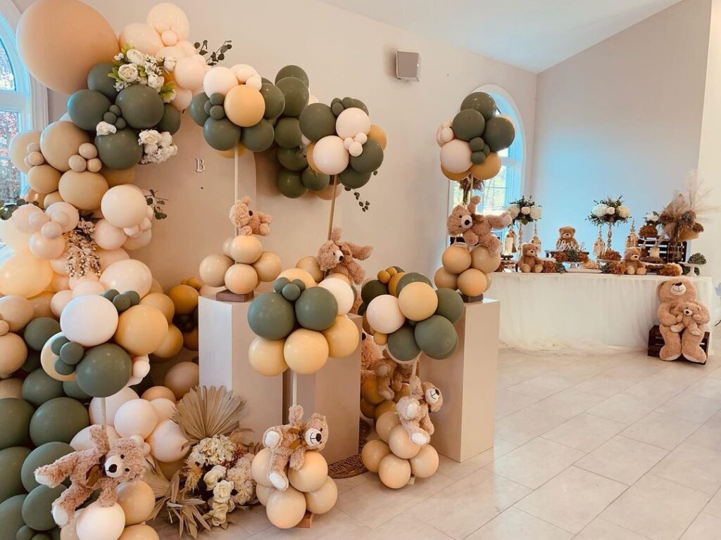 Green and Gold Baby Shower Decorations