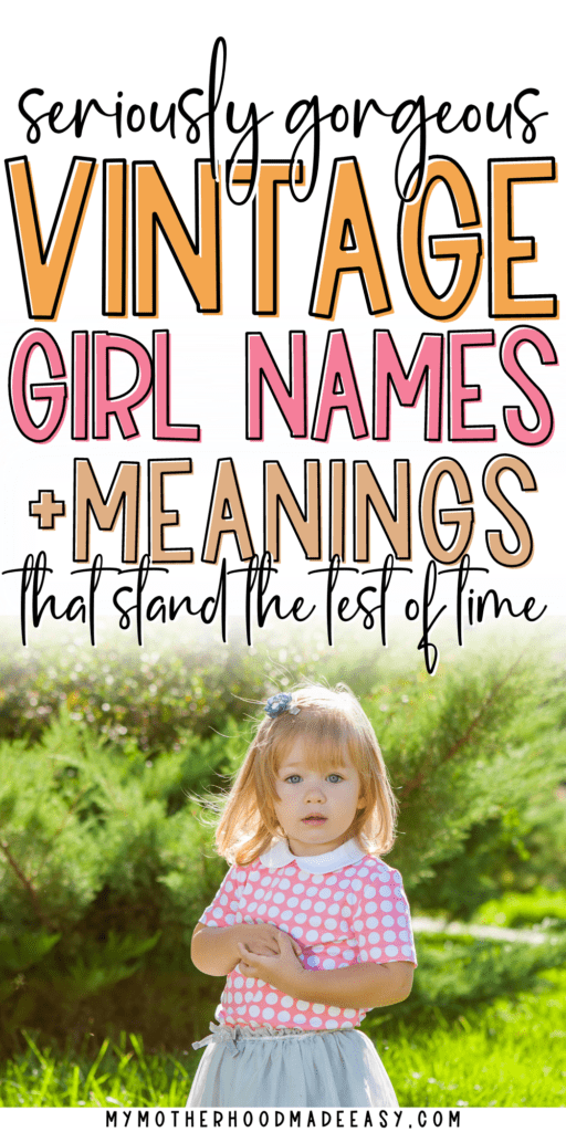 cute old fashioned girl names