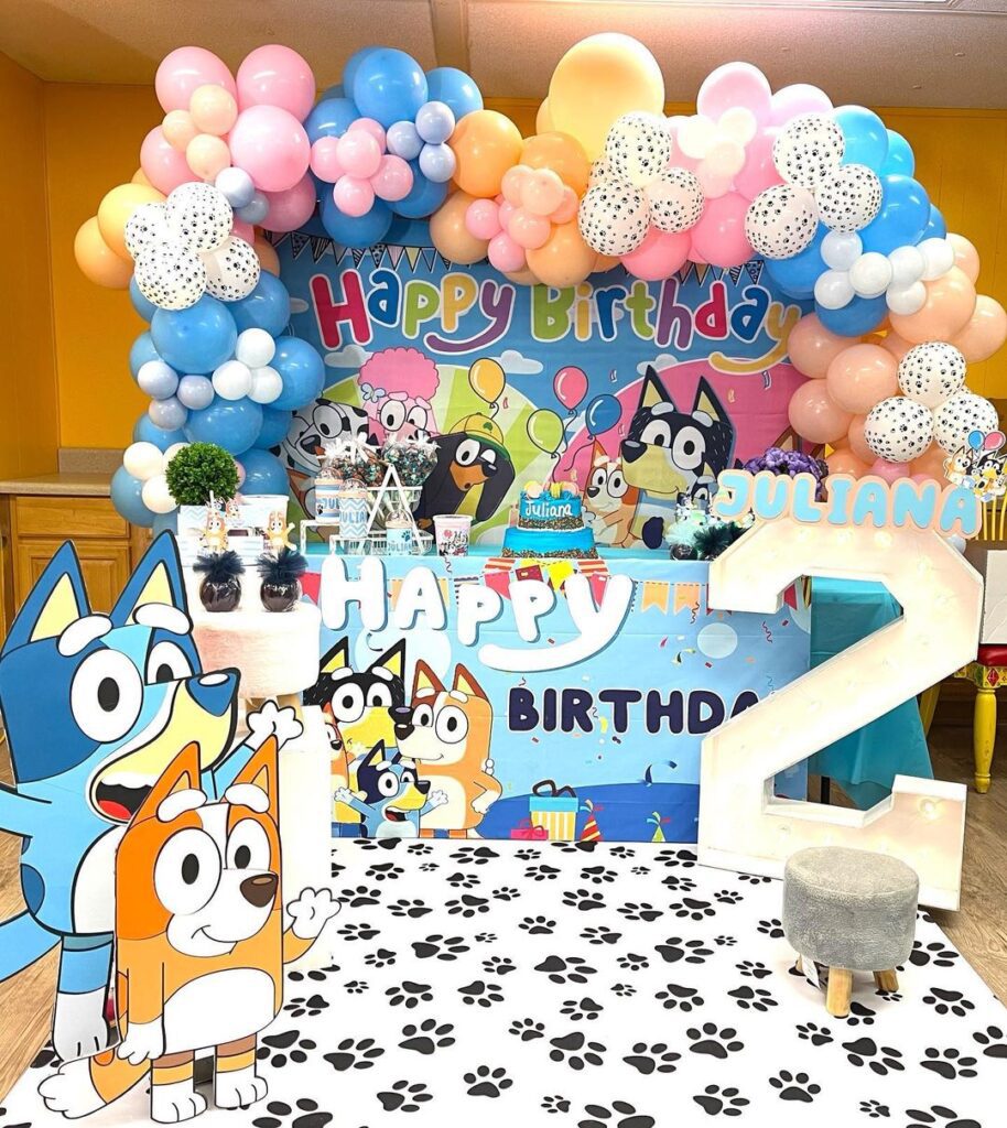 Wall Picture 2 Bluey  2nd birthday party themes, Kids birthday