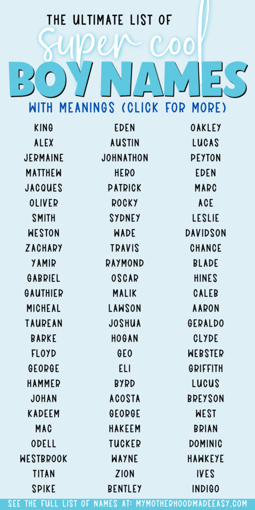 boy name list