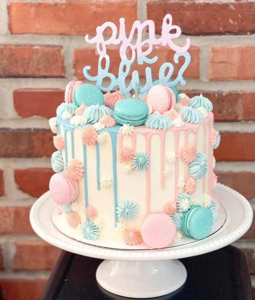 Pink or Blue Gender Reveal Cake