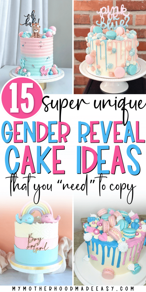 cute Baby gender reveal cake ideas