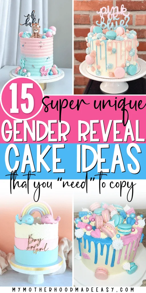unique Baby gender reveal cake ideas