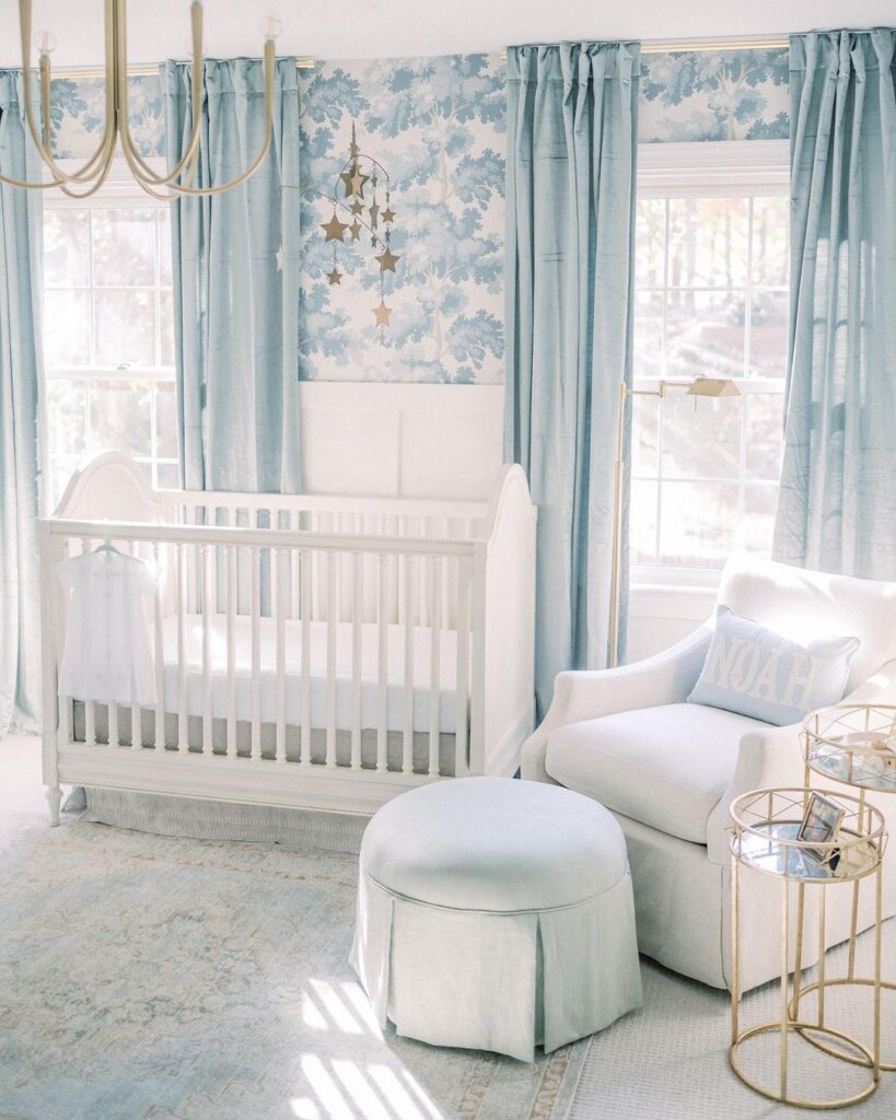 Blue Dreamy Boy Nursery Baby Room