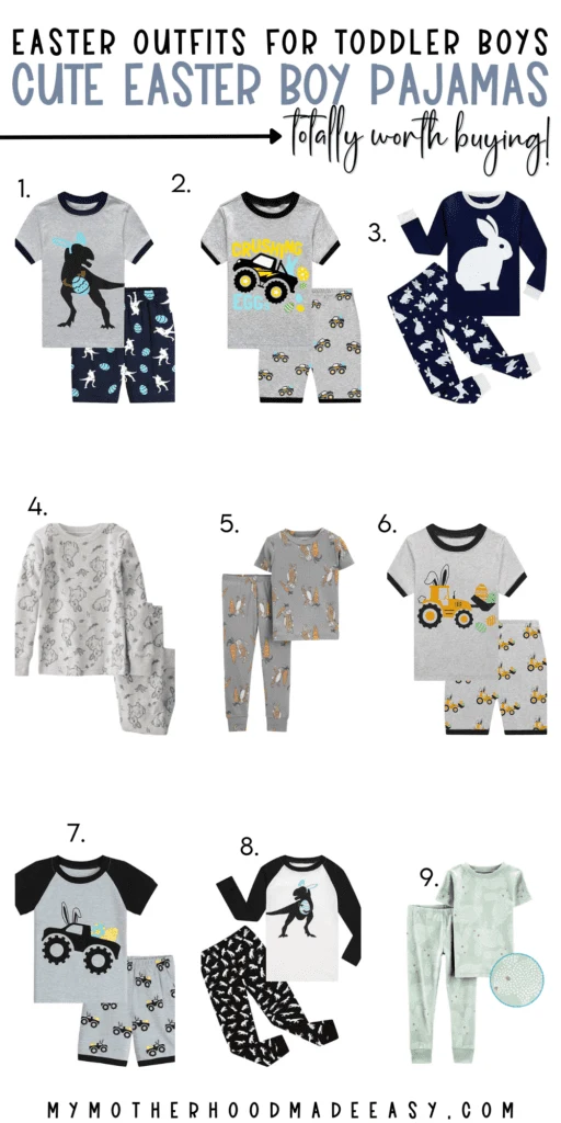 Easter Pajamas for Toddler Boys
