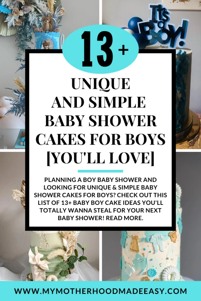 unique and simple baby shower cakes for boys