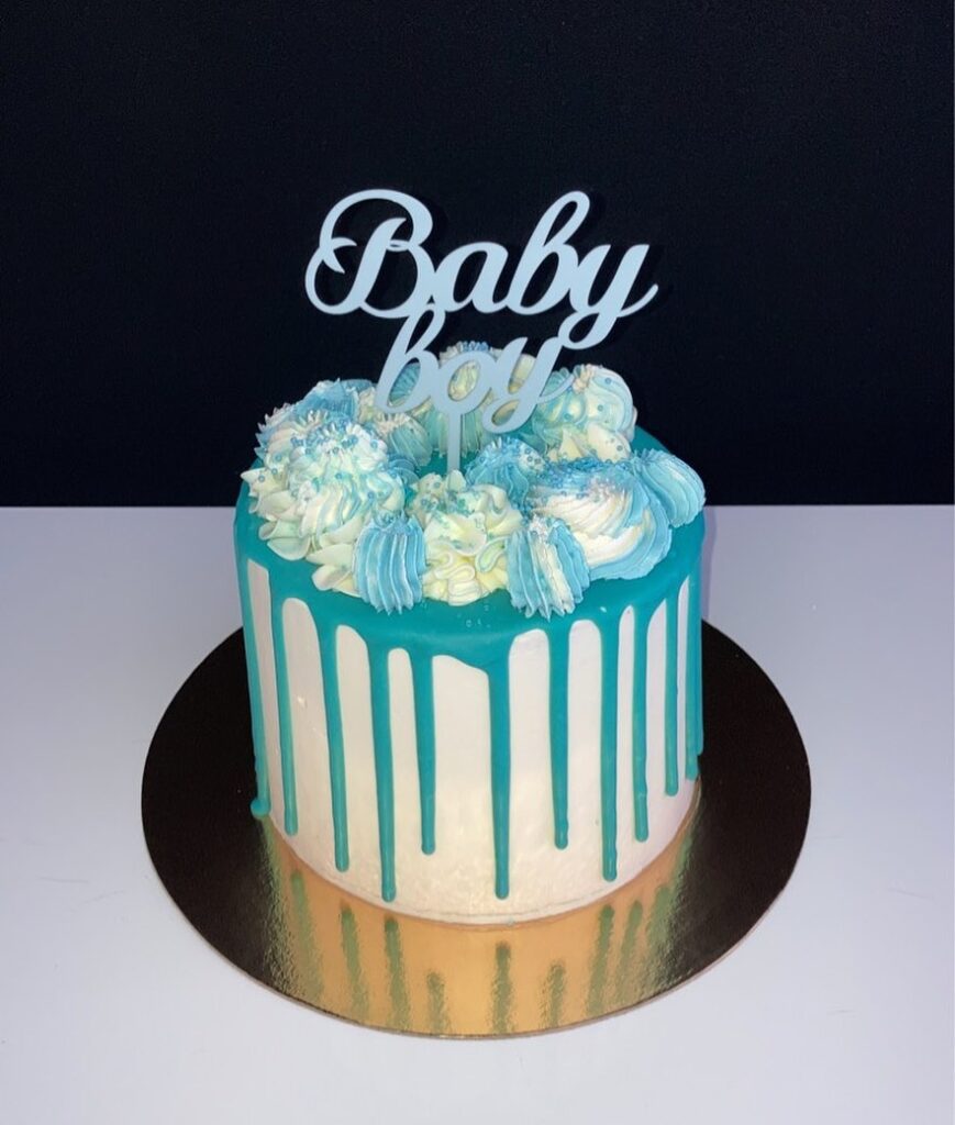 Baby Boy Drip Baby Shower Cake