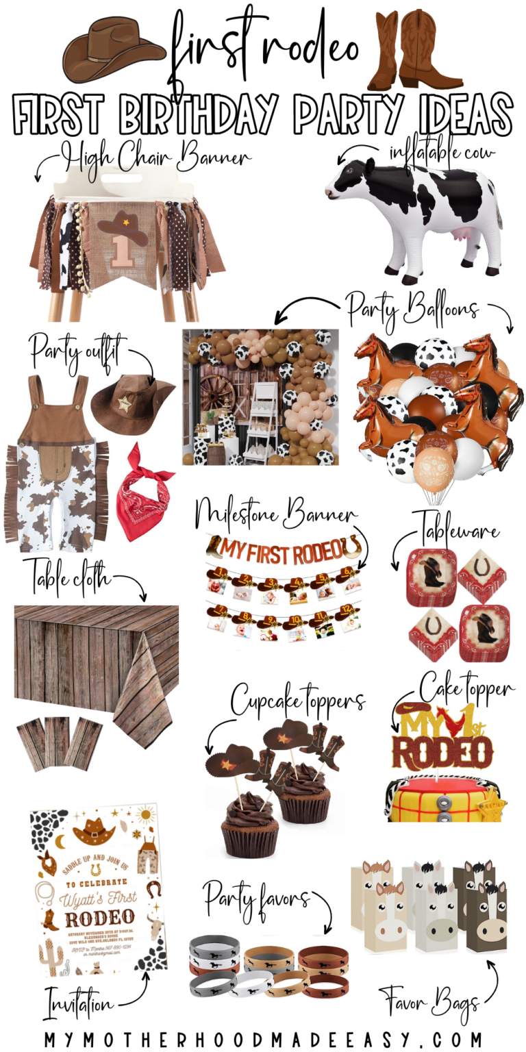 First Rodeo Birthday Party Theme Ideas [DIY Friendly] – My Motherhood ...