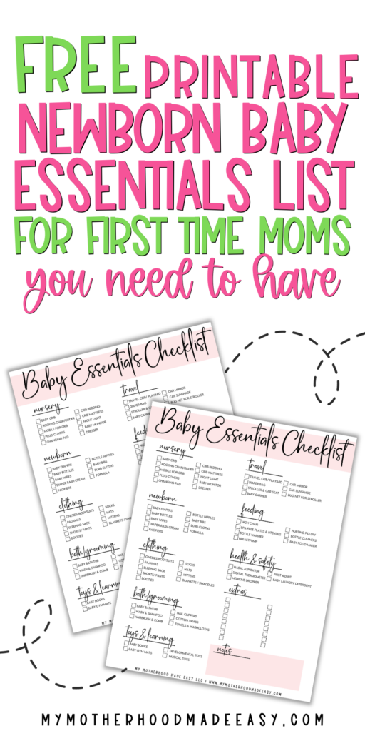 FREE Baby Essential Checklist PDF