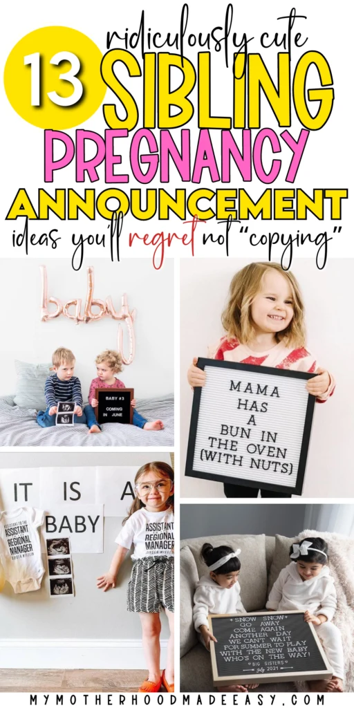 Funny sibling pregnancy announcement