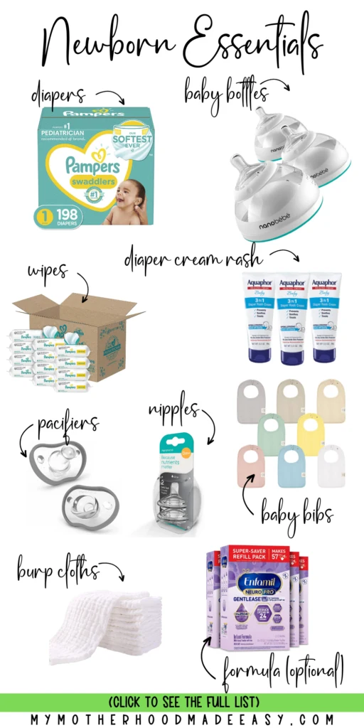 Newborn baby essentials