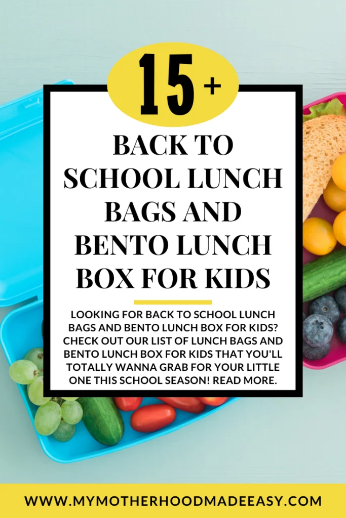 15+ Back to School Lunch Bags and Bento Lunch Box for Kids