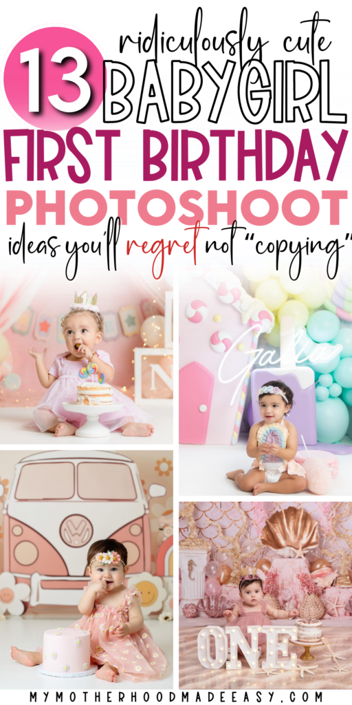 First Birthday Photoshoot Ideas for Girls