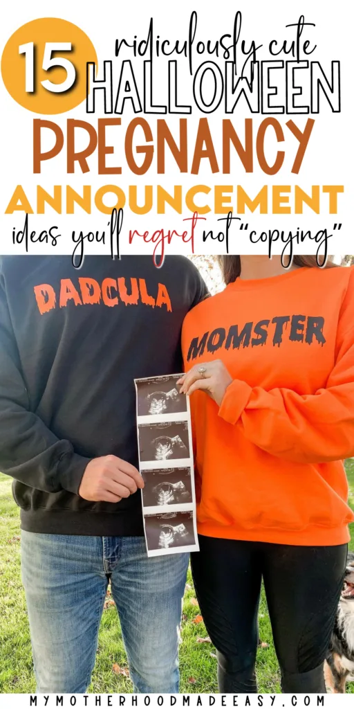 Spooky cute halloween pregnancy announcements