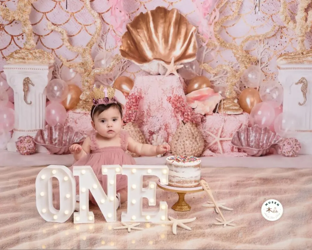 Unique baby girl 1st birthday photoshoot